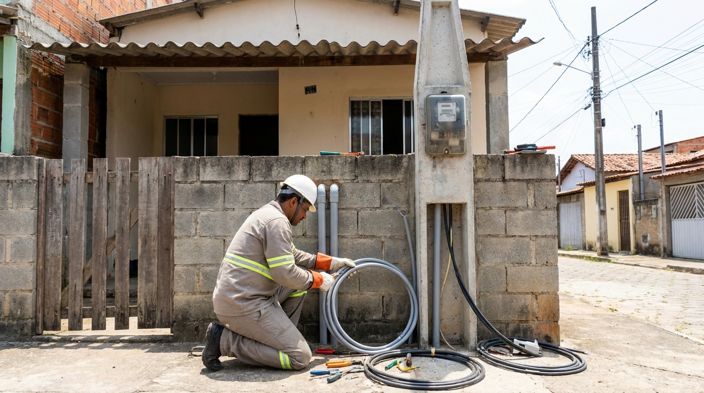 Instalação de Poste Padrão em Vitória da Conquista‑BA